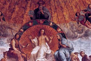 Die Disputation über das Heilige Sakrament (Detail), 1508-1509