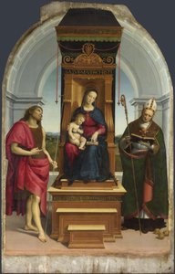 Die Madonna mit Kind, Johannes dem Täufer und Nikolaus von Bari, Ansidei-Madonna, 1505