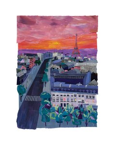 Paris in der Dämmerung, 2021 von Raina Goran