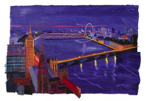 Westminster bei Nacht, 2022 von Raina Goran