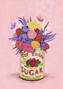 Blumen in einer Vintage-Dose