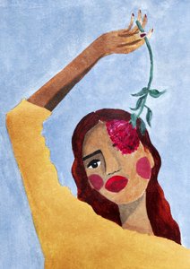 Magda mit Blume