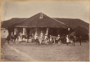 Dr. Morris und Gesellschaft, Jhansi (recto) von Raja Deen Dayal