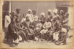 Familie Mowhri Rahman Alli Khan, Rewa (recto, unten) von Raja Deen Dayal