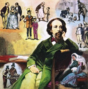 Charles Dickens mit seinen Charakteren von Ralph Bruce