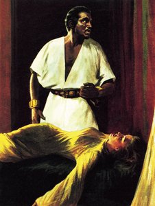 Sir Laurence Olivier auf der Bühne in der National Theatre Produktion von Shakespeares Othello