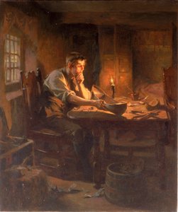 Erfindung des Rettungsbootes, Willie Wouldhave, South Shields, 1789 von Ralph Hedley