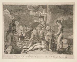 Der Tod von Kapitän James Lawrence an Bord der Chesapeake, 1. Juni 1813 von Ralph Rawdon