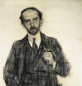 Porträt von Pio Baroja. ca. 1904 - 1905 (Zeichnung) von Ramón Casas