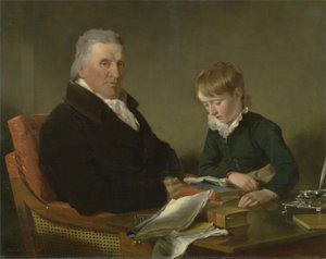 Francis Noel Clarke Mundy und sein Enkel, William Mundy von Ramsay Richard Reinagle