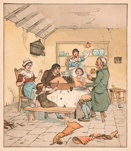 Als der Kuchen geöffnet wurde, begannen die Vögel zu singen, 1880 von Randolph Caldecott