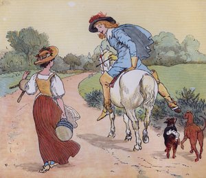 Wohin gehst du, mein hübsches Mädchen? von Randolph Caldecott