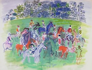 Bei den Rennen, ca. 1930-50 von Raoul Dufy