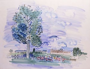 Chantilly - Das Derby von 1928 von Raoul Dufy
