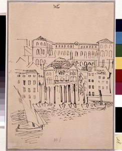 Marseille, der Hafen, das Rathaus und das Hotel Dieu von Raoul Dufy