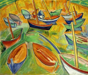 Die Boote in Martigues von Raoul Dufy