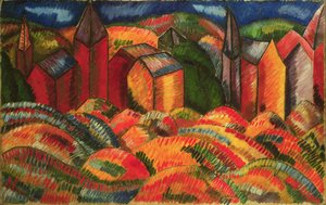 Die roten Häuser von Sainte-Adresse von Raoul Dufy