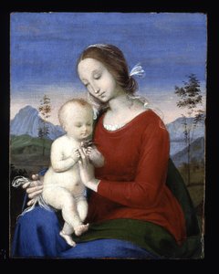 Madonna und Kind mit einem Vogel