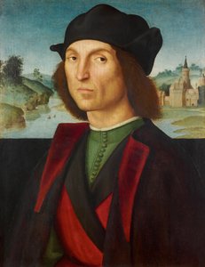 Porträt eines Mannes von Raphael (1483-1520), ca. 1502-1504 - Öl auf Holz, Liechtenstein Museum