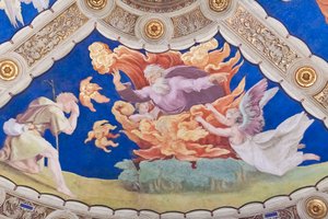 Moses vor dem brennenden Dornbusch, Decke des Stanza di Eliodoro, Raum des Heliodorus von Raphael (1483 1520)