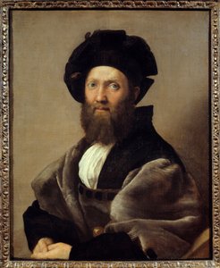 Porträt von Balthazar (Baldassare) Castiglione (1478-1529), italienischer Schriftsteller und Diplomat. Gemälde von Raffaello Sanzio, genannt Raphael (1483-1520) von Raphael