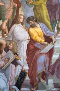 Die Schule von Athen (Detail von Parmenides) von Raphael (1483 1520)