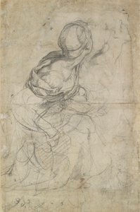 Studien für zwei kniende Frauen, ca. 1500-1520 von Raphael