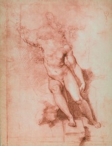 Studie für einen Johannes den Täufer, Zeichnung von Raffaello Sanzio. Gabinetto dei Disegni e delle Stampe, Uffizien, Florenz von Raffaello Sanzio Raphael