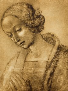 Die Jungfrau, Zeichnung von Raphael. Gabinetto dei Disegni e Stampe, Uffizien-Galerie, Florenz