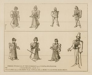 Französische Prinzen und Charaktere des burgundischen Hofes von Raphael Jacquemin