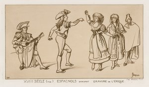 Spanische Tänzer am Ende des 18. Jahrhunderts von Raphael Jacquemin