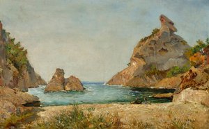 Blick auf die Bucht von Figuerolles, La Ciotat, Bouches du Rhone