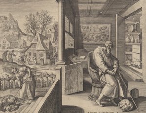 Dolor Trauer, ca. 1580-1628 von Raphael Sadeler