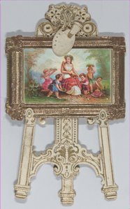 Valentine - Stehende Staffelei, chromolithografierte Familie, 1873 von Raphael Tuck and Sons