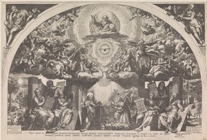Verkündigung mit den sechs Propheten und Engelschören