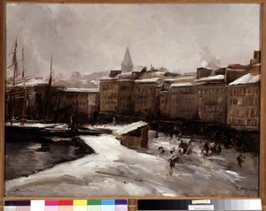 Quai du Port, Marseille, im Schnee