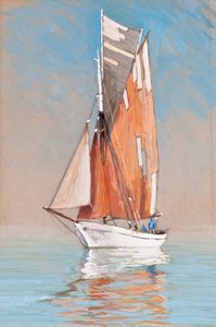 Gabare auf der Gironde-Mündung