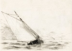 Segelboot auf der Gironde-Mündung