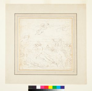 Apollo, Amphitrite und Meeresgötter bringen Opfergaben