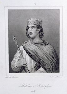 Lothar (941-986), König von Frankreich, graviert von Delannoy von Raymond Quinsac Monvoisin