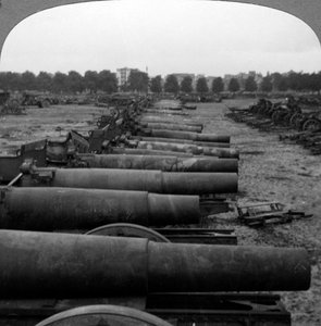 Erbeutete deutsche Kanonen, Brüssel, Belgien, Erster Weltkrieg, 1914-1918