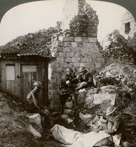 Das Royal Army Medical Corps an der Monchy-Dressing-Station, Frankreich, Erster Weltkrieg, 1914-1918