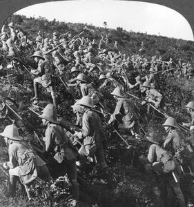 Sie drängen vorwärts, der wahre Bulldoggen-Ansturm unserer Truppen in Gallipoli, Türkei, Erster Weltkrieg, 1915 von Realistic Travels Publishers