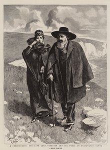 Eine Erinnerung, der verstorbene Lord Tennyson und seine Krankenschwester auf den Freshwater Downs von Reginald Thomas Cleaver