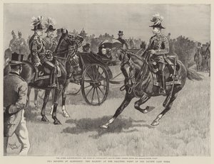 Königin Victoria am Salutpunkt bei der Überprüfung letzte Woche von Reginald Thomas Cleaver