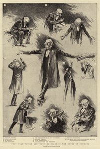 Einige Gladstonianische Haltungen, Skizzen im Unterhaus von Reginald Thomas Cleaver