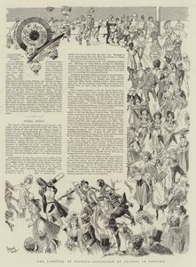 Der Karneval in Olympia, Prozession von Schlittschuhläufern in Kostümen von Reginald Thomas Cleaver