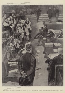 Der Herzog von Devonshire spricht im House of Lords über das Gemeinderatsgesetz von Reginald Thomas Cleaver