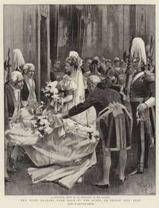 Der erste Salon, den die Königin dieses Jahr persönlich abhielt von Reginald Thomas Cleaver