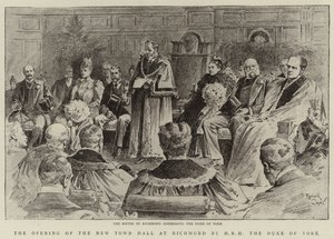 Die Eröffnung des neuen Rathauses in Richmond durch S.K.H. den Herzog von York von Reginald Thomas Cleaver